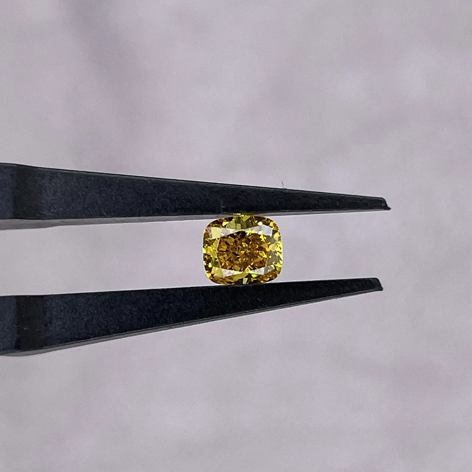 

Cushion Cut Lab Grown Diamond Yellow Color HPHT Diamond Diamantes De Laboratorio Diamantes VS Edelstenen For Jewelry Making Gems