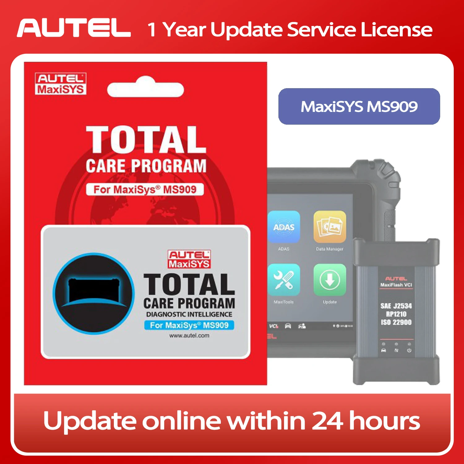 Autel Maxisys MS909 One Year Software Update (Total Care Program) Annual Subscription Software Upgrade