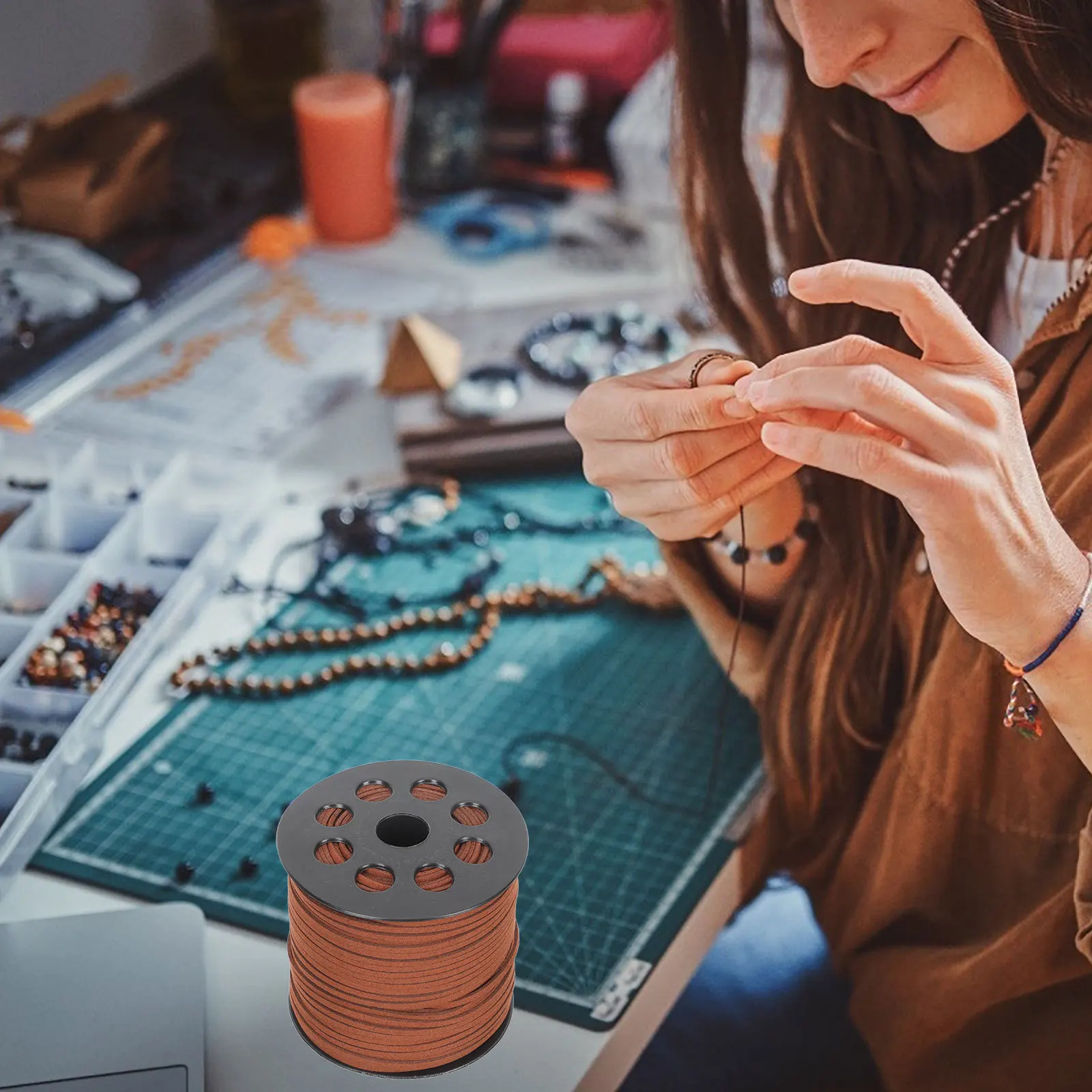 

1 Roll Suede Necklace Cord For Diy Bracelet Jewelry Making Soft Durable Craft Cord Ideal Gift Suede Cords Diy Pendant Lanyard