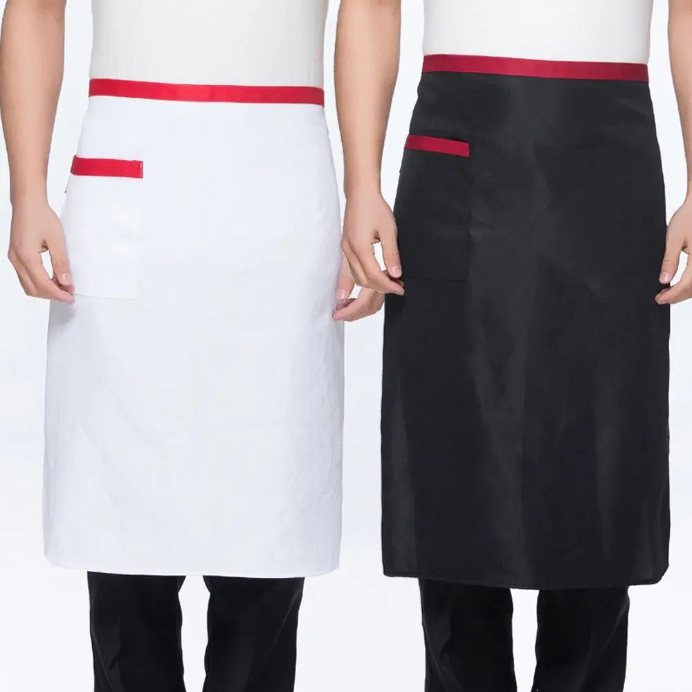 Half Body Kitchen Apron with Small Pocket Abrasion Resistant Catering Work Clothes Household Cooking Accessories Chef Apron