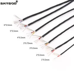 1/2/5~20m PTFE Shielded Wire 1 2 3 4 5 6Cores High Purity OFC Copper Tinned FEP Insulation 0.3/0.5/0.75/1/1.5mm AFPF Signal Line