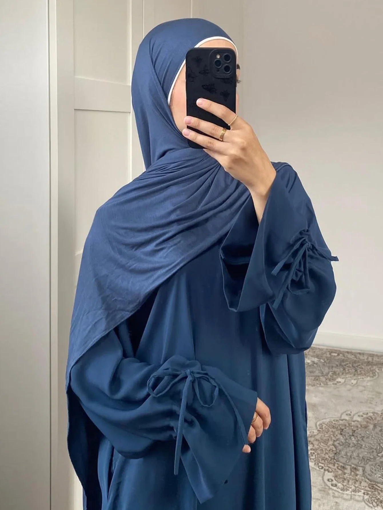 Eid Vrouwen Jurk Moslim Abaya Party Jalabiya Ramadan Lange Jurken Lace-up Mouw Vestidos Largos Arabische Lange Gewaad Marokko kaftan