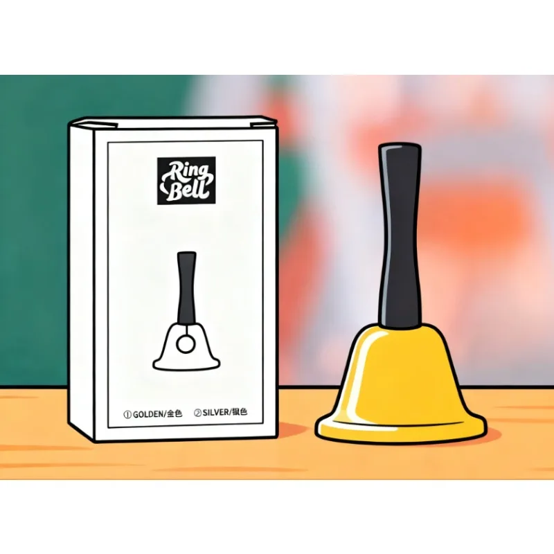 Classic Magic Toys Ring in The Bell (Gold) - Borrowed Ring Flight & Vanish Trick for Close-Up Magicians Tricks