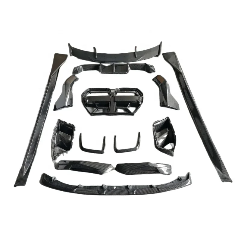 

High quality Carbon Fiber Body Kit For BMW M3 M4 G80 G82 Upgrade MP Style Front Lip Diffuser Side Skirts Spoiler grill Air vent