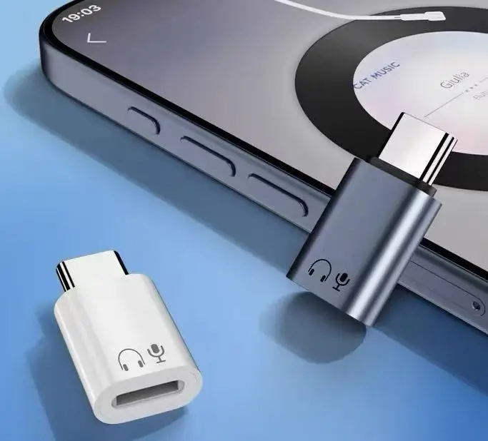 Type C Audio Converter Headphone Aux OTG Adapter for iPhone iPad MacBook Gym Workout Treadmill Exercise Music Run Sport