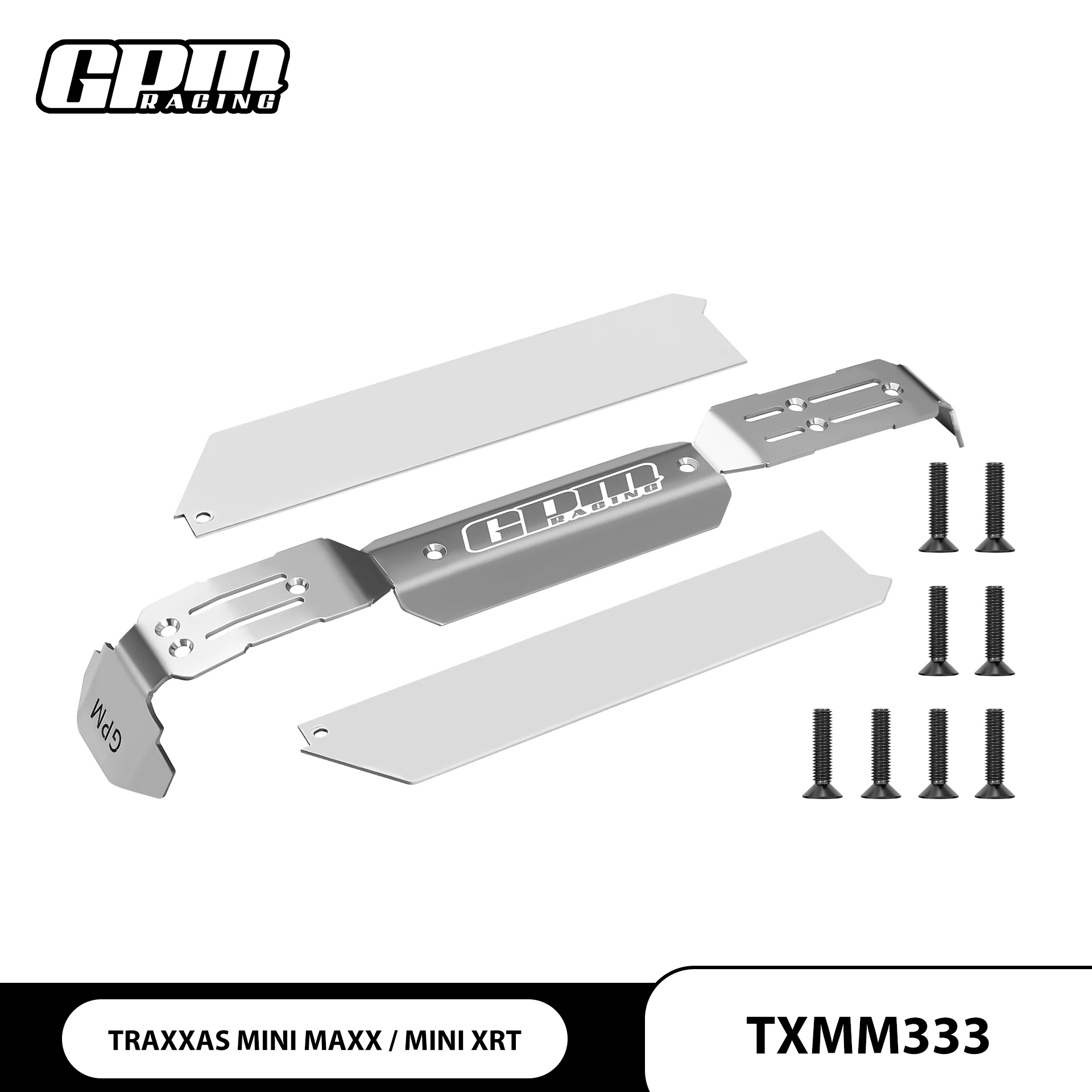 GPM SST Chassis Skid Kit Integrated molding thick 2mm TRAXXAS Mini Maxx Mini XRT 108076-1
