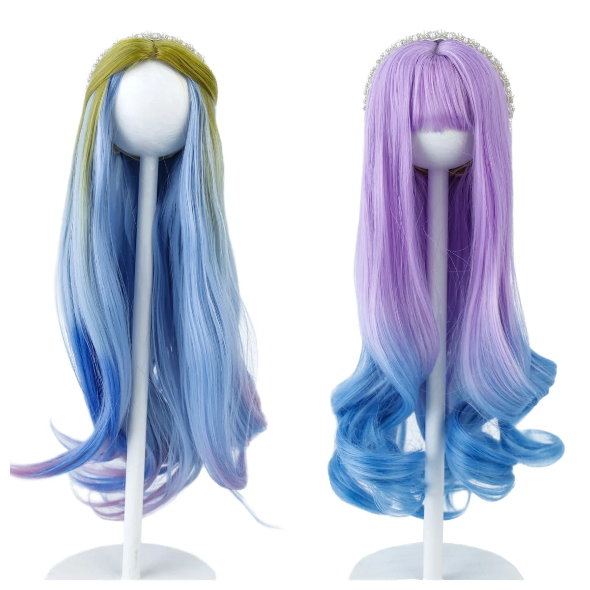 

MUZIWIG DIY 1/3 BJD кукла парик средней Длина челка вьющиеся волосы аксессуары для куклы термостойкий парик для 1/3 BJD девушка парики для кукол