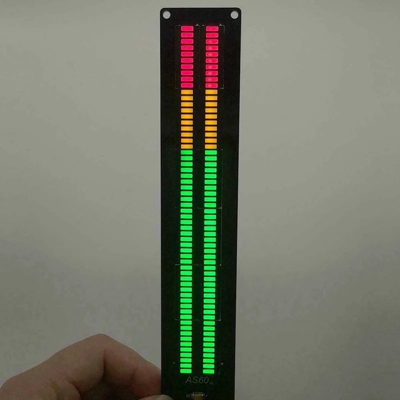 AS60 LED-Musikspektrum-Display-Analysator Stereo-Audiopegel-VU-Meter