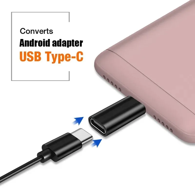 6-1 шт., адаптер USB Type-C (мама)-Micro USB (папа)