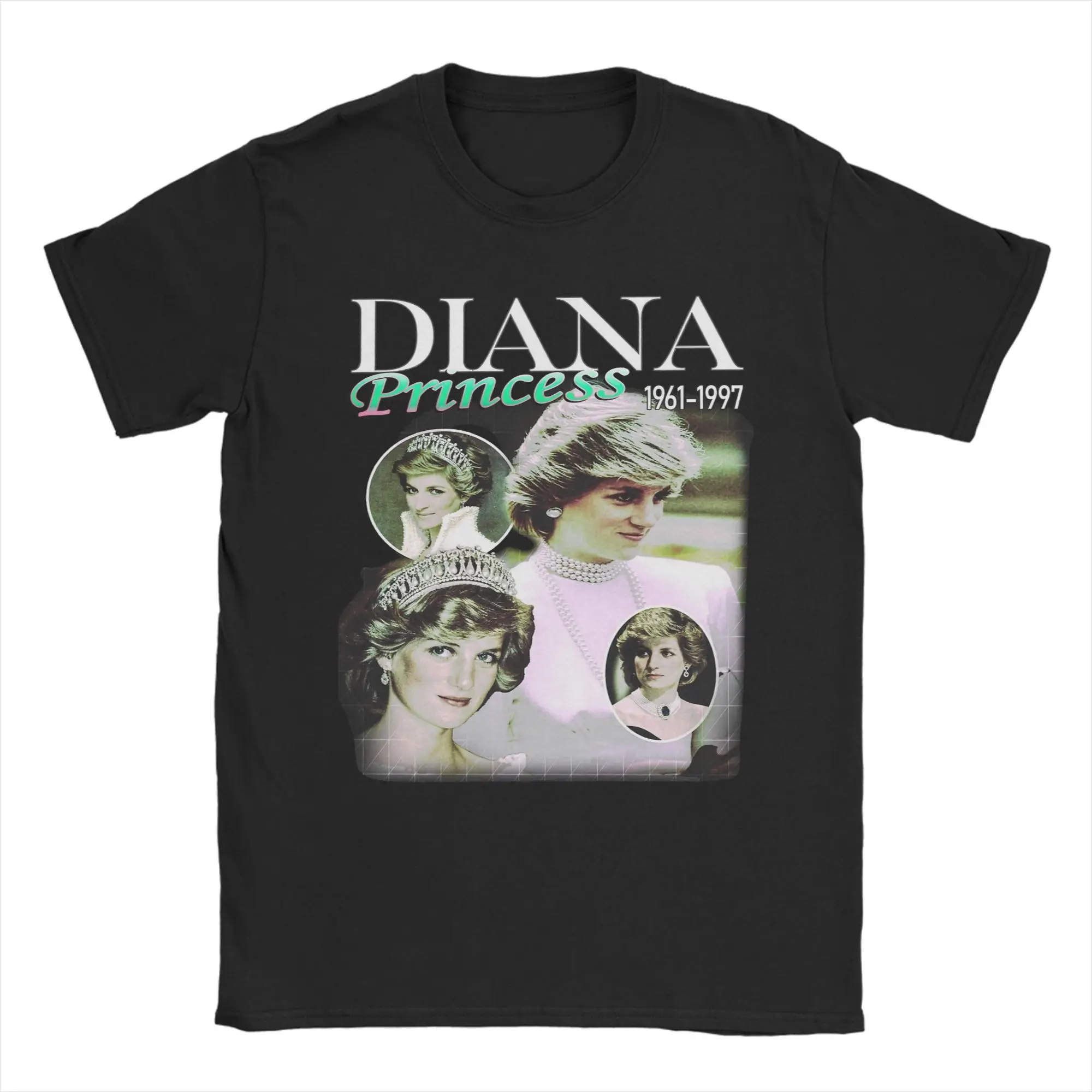 Diana Princess Bootleg T Shirts for Men Pure Cotton Awesome T-Shirts O Neck  Tee Shirt Short Sleeve Clothing 4XL 5XL 6XL
