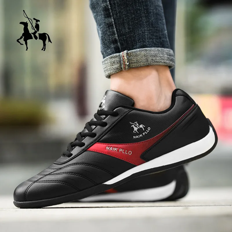 

2025 Men Casual PU Leather Shoes Sport Sneakers Cushion Lightweight Casual Gym Athletic Trainers Jogging Tennis Shoes