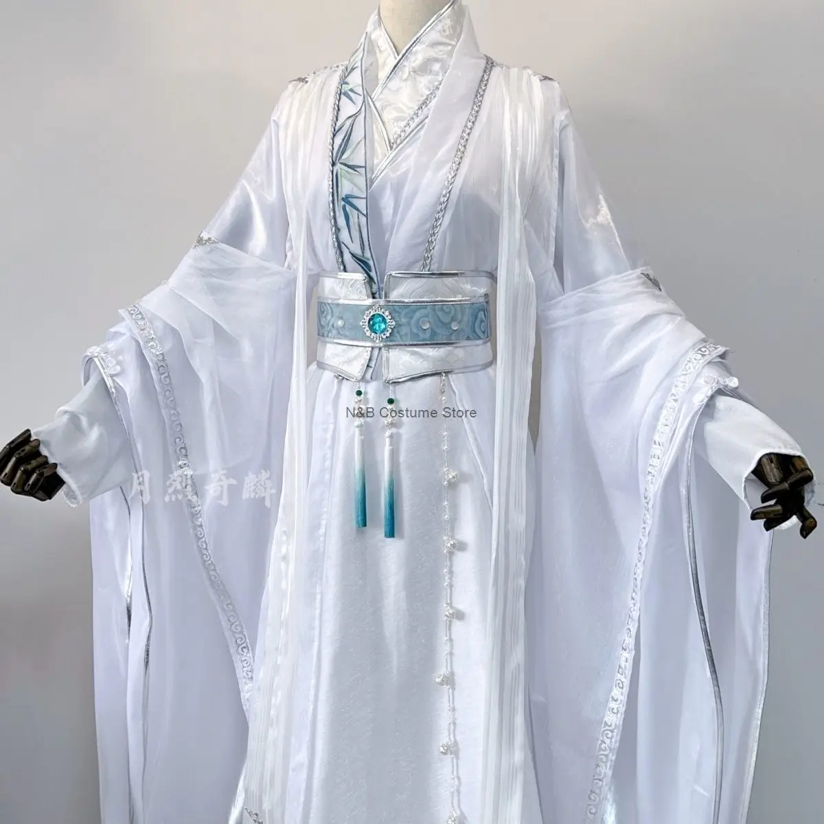 

Hanfu Mo Dao Zu Shi Lan Wangji | Er Ha Chu Wanning | Yan Zhengming Versatile White Costume Halloween Christmas Dress