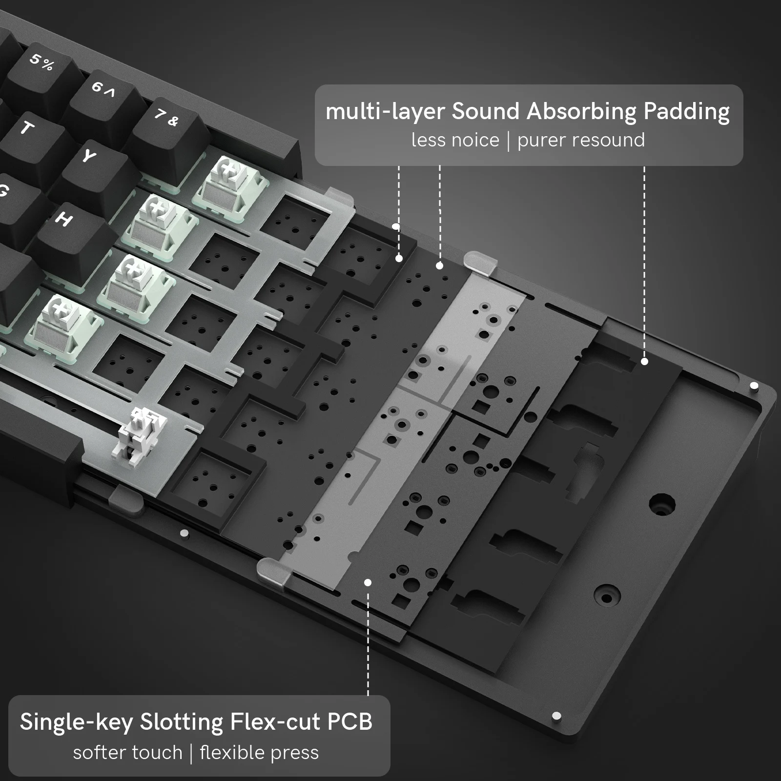 Imagem -02 - Tri-mode Aluminum Gaming Keyboard Rgb Backlit Teclado Mecânico sem Fio Wob Retro Computador Mac pc Sk65 Hot Swap