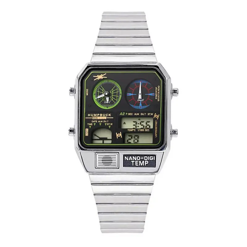 HUMPBUCK Watch Stylish Dual Display Waterproof Sport DIGITEMP Model with Temperature Monitor and Alarm for Men & Women