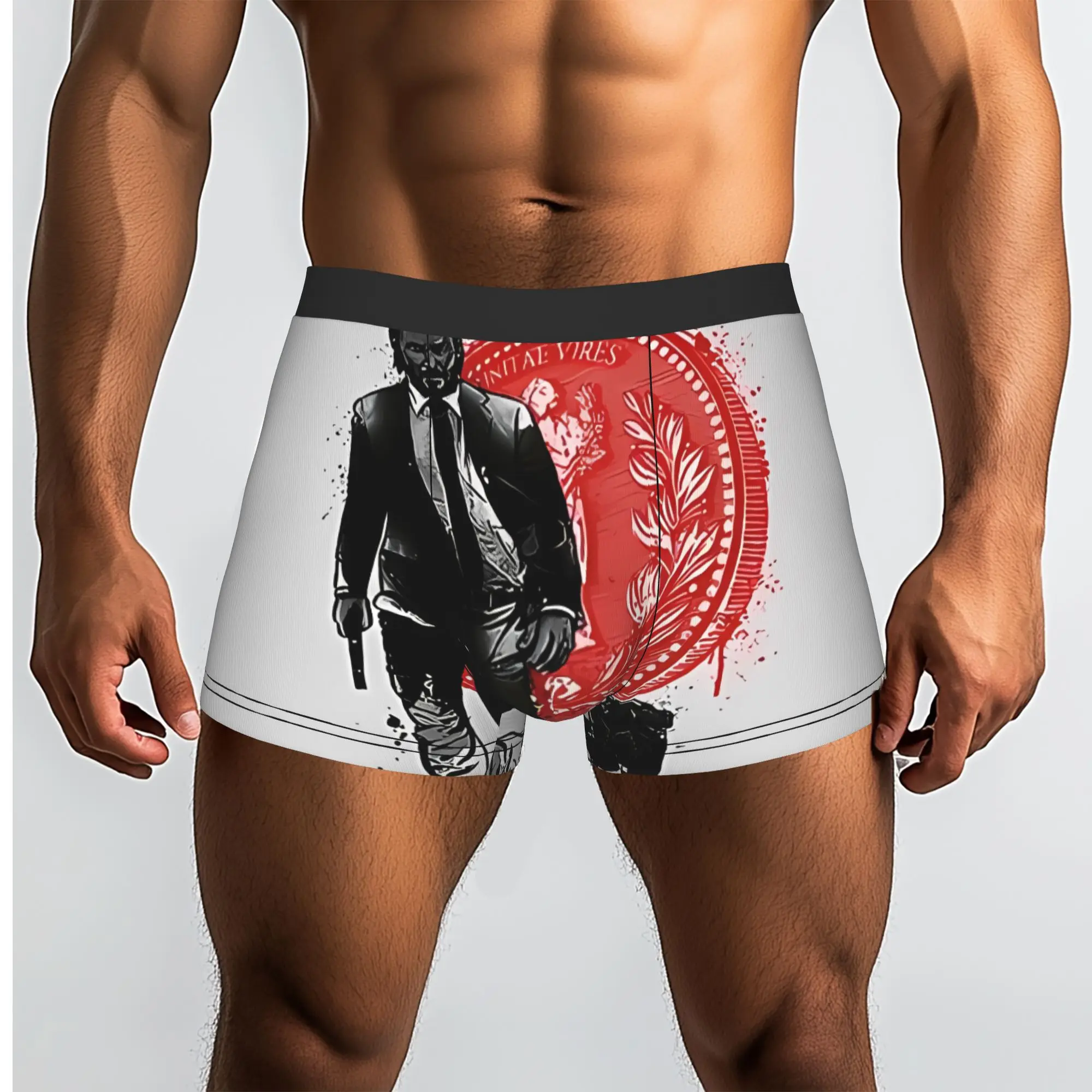 Lone Hitman John Wick Underpants Breathbale Panties Men's Underwear Comfortable Shorts Boxer Briefs