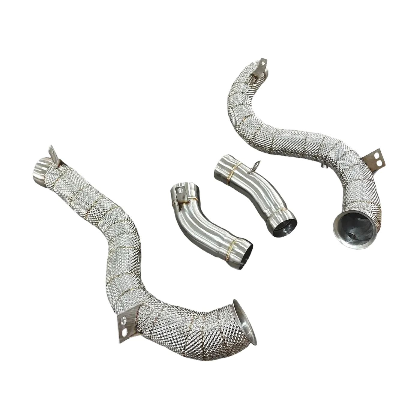 Bajante de carreras con protector térmico de acero inoxidable AKS para bajante Mercedes-Benz GLC63