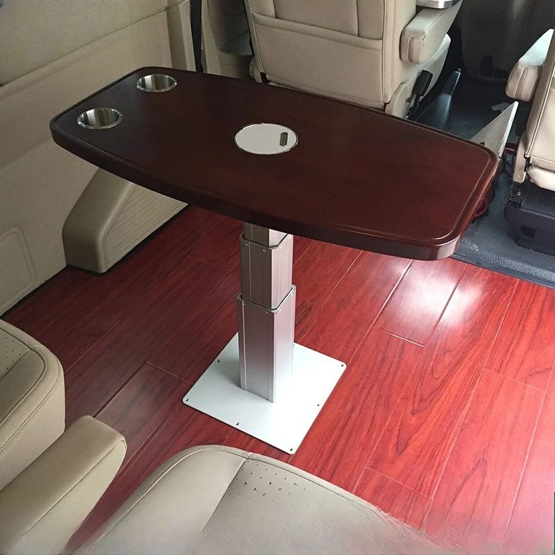 Swivel lift table, oak top, RV business oak top