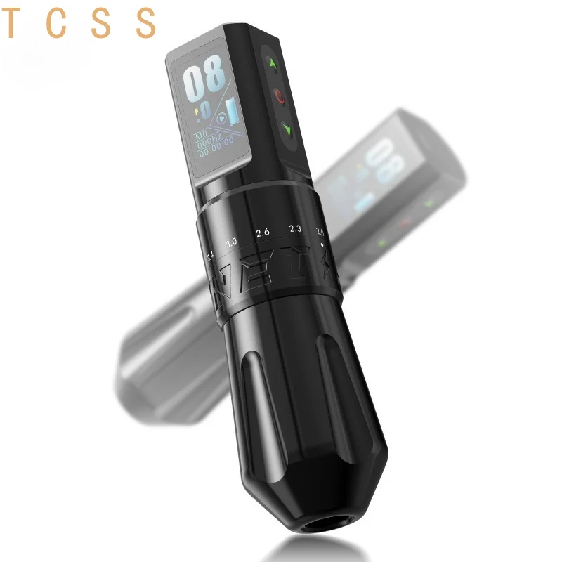 Adjustable Wireless Tattoo Pen Color Display Liner Shader All-in-One Machine Rechargeable Rotary Coreless Motor PMU Kit Eyebrow