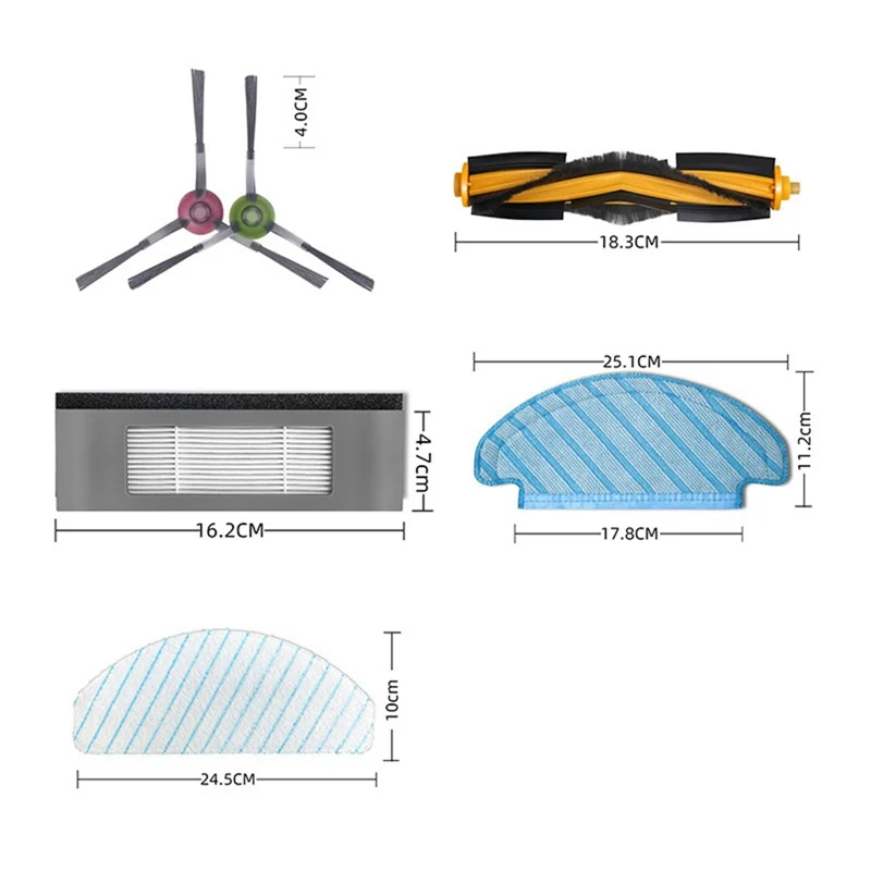 أجزاء المكنسة الكهربائية الروبوتية A20M لـ Yeedi Vac/Vac Station/Vac Max/Vac 2 Pro لملحقات المكنسة الكهربائية الروبوتية Ecovacs OZMO T8