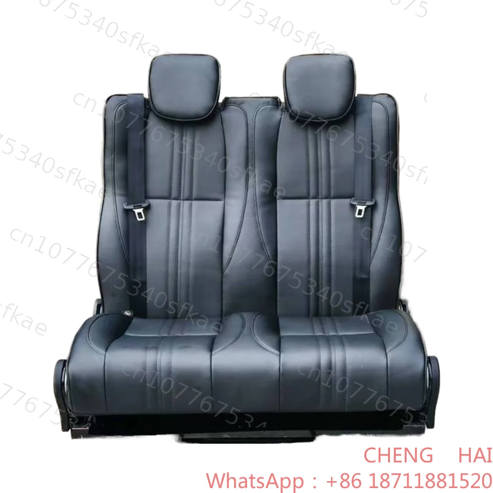 Customized CHENG HAI Autoliuma 2-Seat Leather Foldable Bed Bifold RV Interior Accessory with Customizable Car Seats for Camperva