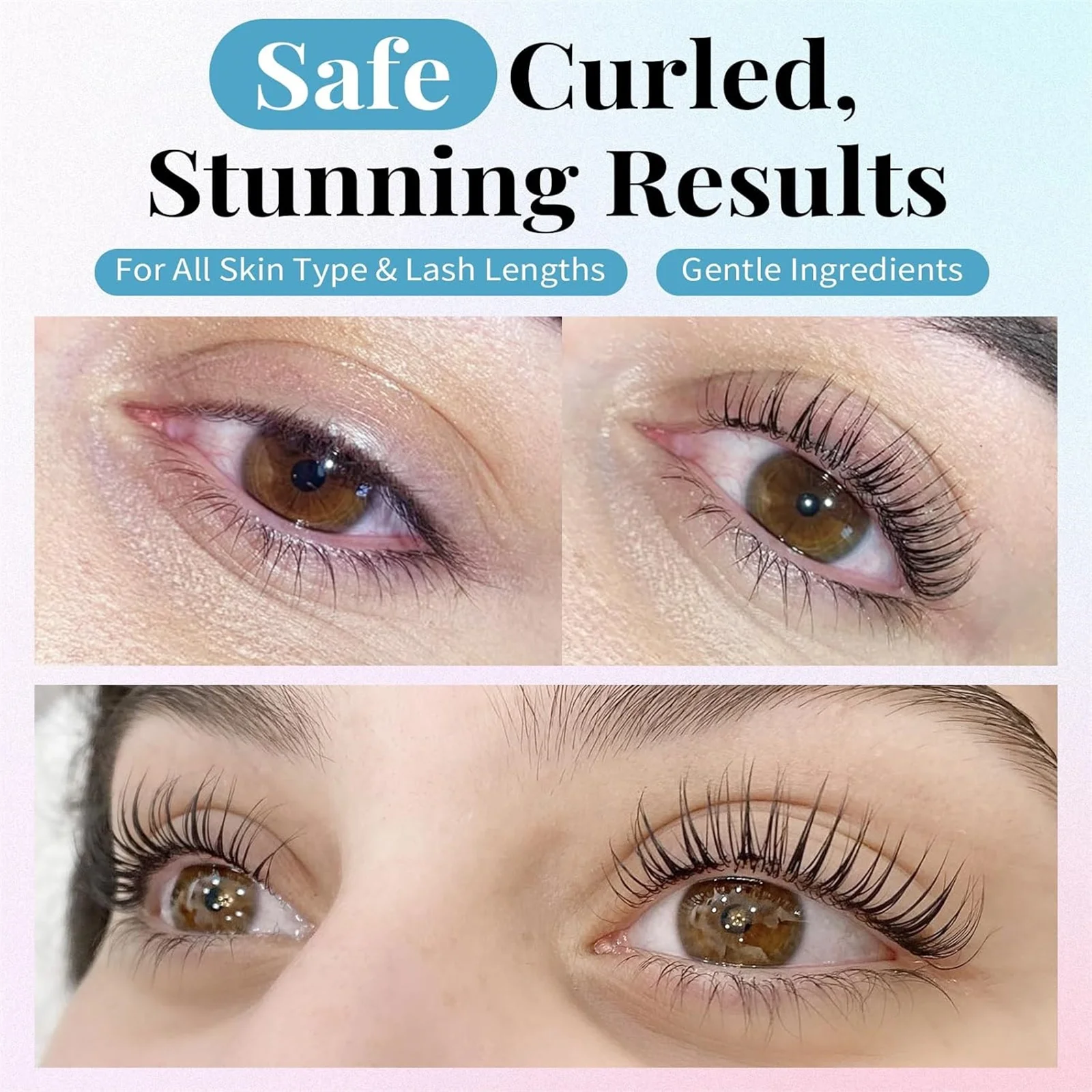 Lomansa Kit de levage de cils Kit de permanente de cils levage de curling naturel avec instructions détaillées ensemble complet de levage de cils outil de maquillage