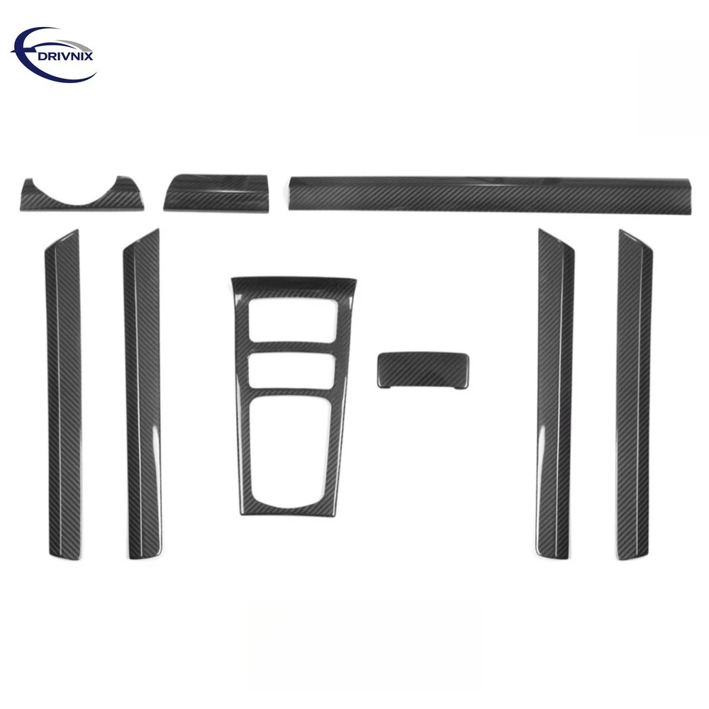 Carbon fiber interior 9-piece set, dry carbon paste Left Rudder Car Exterior ModificationsFor 2011-2017 Cayenne 958