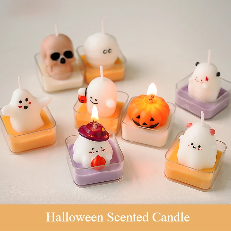 Halloween Pumpkin Candles Fun Scented Candles Thanksgiving Halloween Candle Handmade Decor for Home Halloween Indoor Party Decor