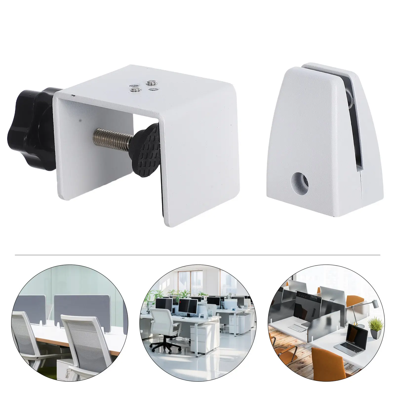 

Регулируемый зажим для перегородок из алюминиевого сплава для стеклянных и деревянных панелей, передвижной офисный разделитель, крепеж с устойчивым основанием, зажимы-фиксаторы