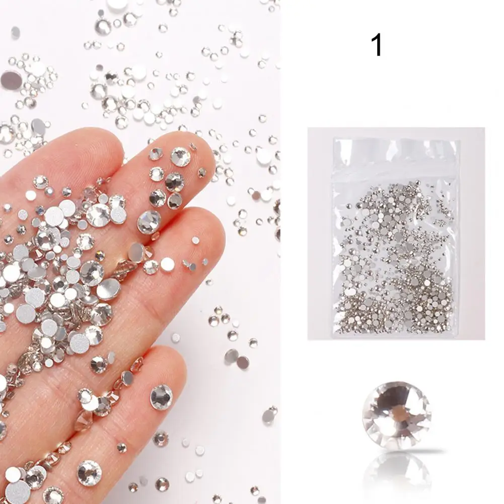 1440 unids/bolsa de diamantes de imitación para uñas de vidrio delicado, decoración de uñas portátil, moda