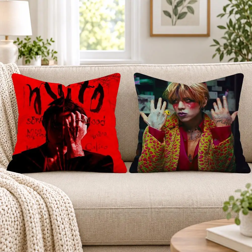 D-DPR Ian Saint Cushion Cover Short Plush Double-Sided Printing Sofa Bedroom Pillow Case Aesthetic Home Decor