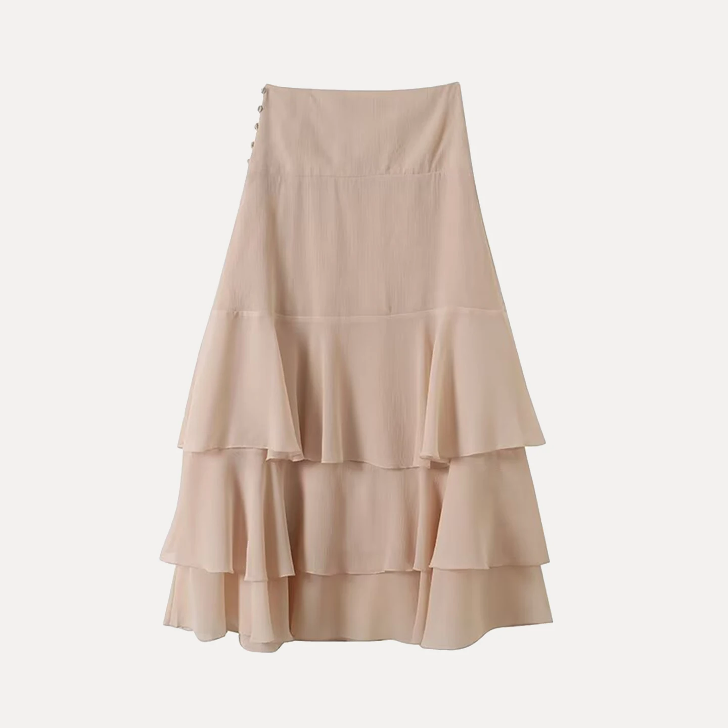 

Romantic Princ Sle f Skirt with Lace Trim for Women Autumn 2025 New Arrival Stand Fit Daily Wear Z Brand