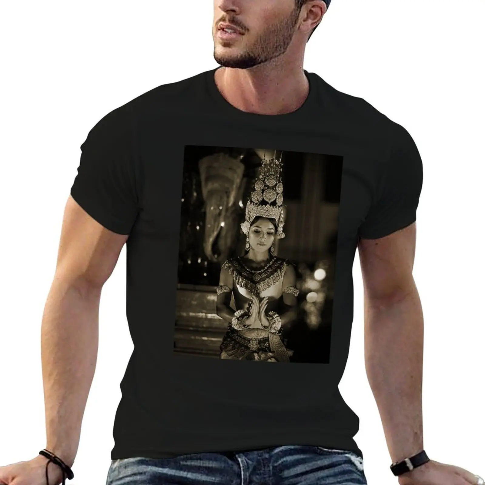 Cambodian Dancer - Aspara Khmer - 08 T-Shirt Sport Basic Moisture Wicking Tee