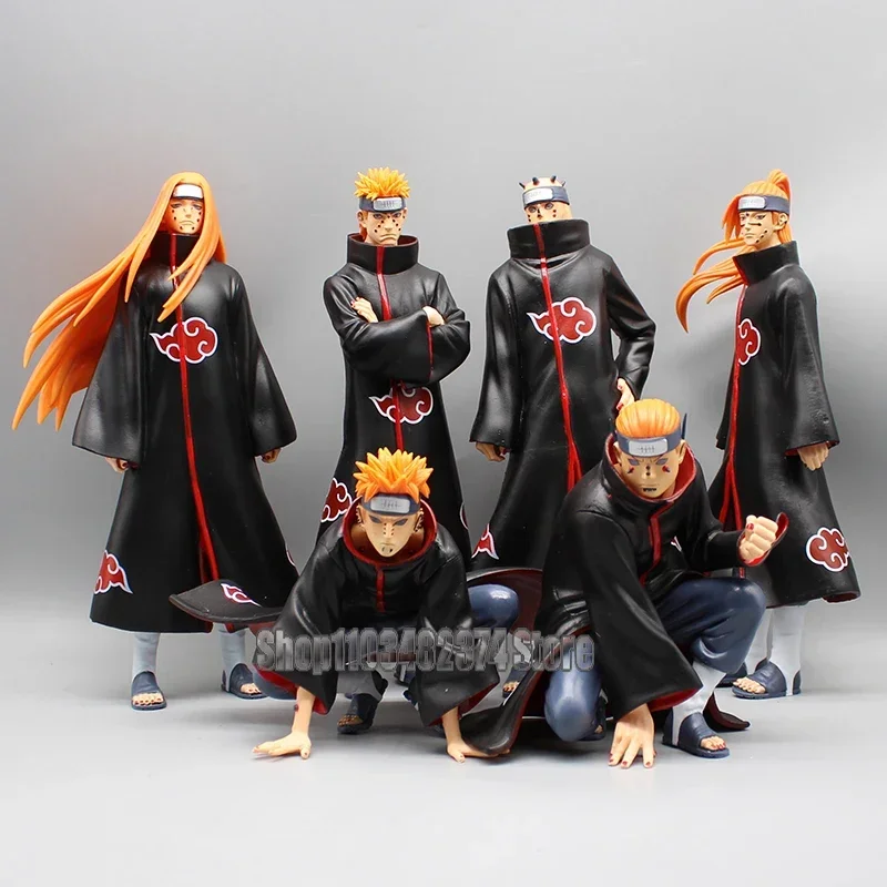 37cm Naruto Model Six Paths Action Figure Pain Akatsuki Figures Pain Shippuden Statue Anime PVC Collection Figurine Decor Toys