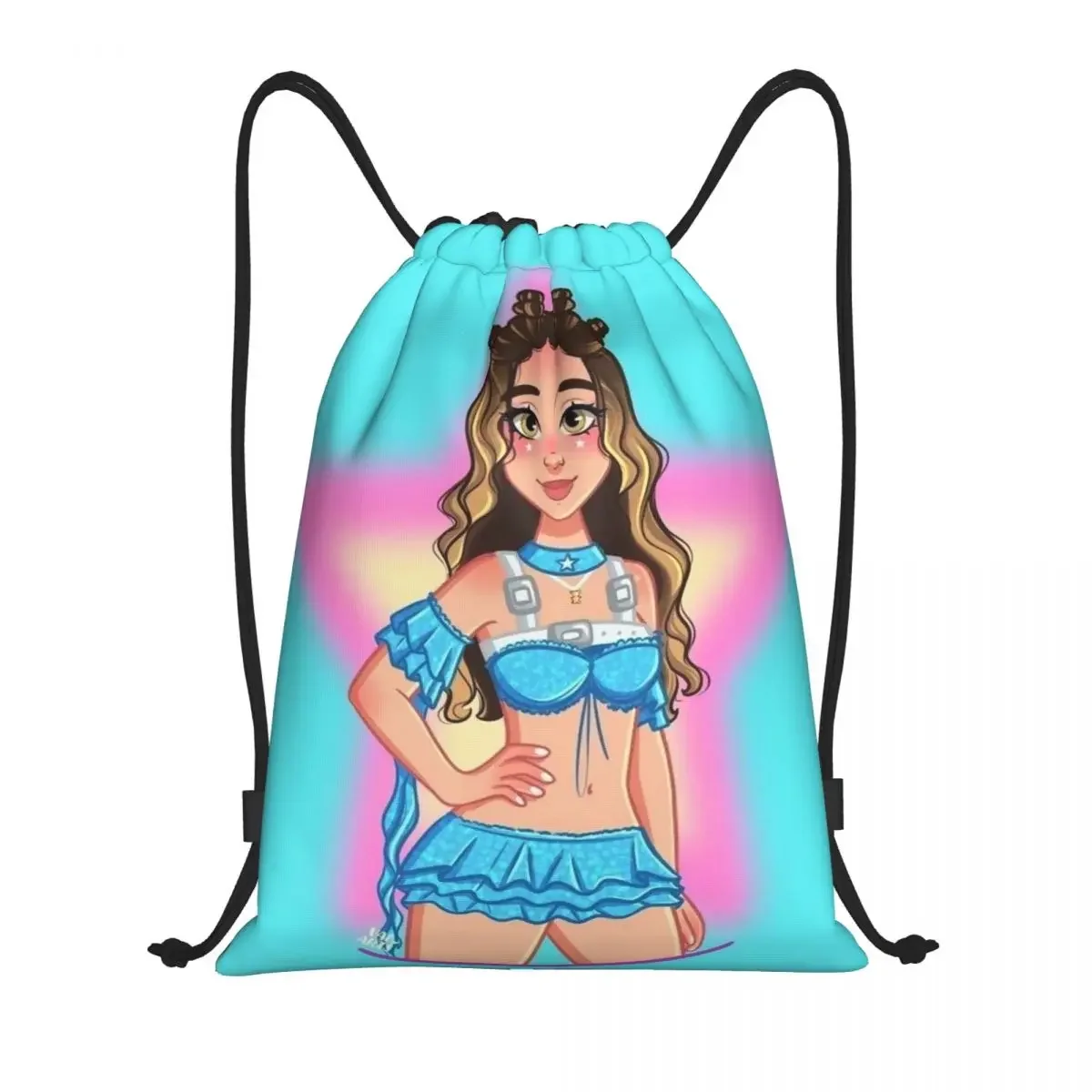 

Custom E-Emilia Mernes Drawstring Bag for Training Yoga Backpacks Women Men Mp3 Singer Poster Sports Gym Sackpack