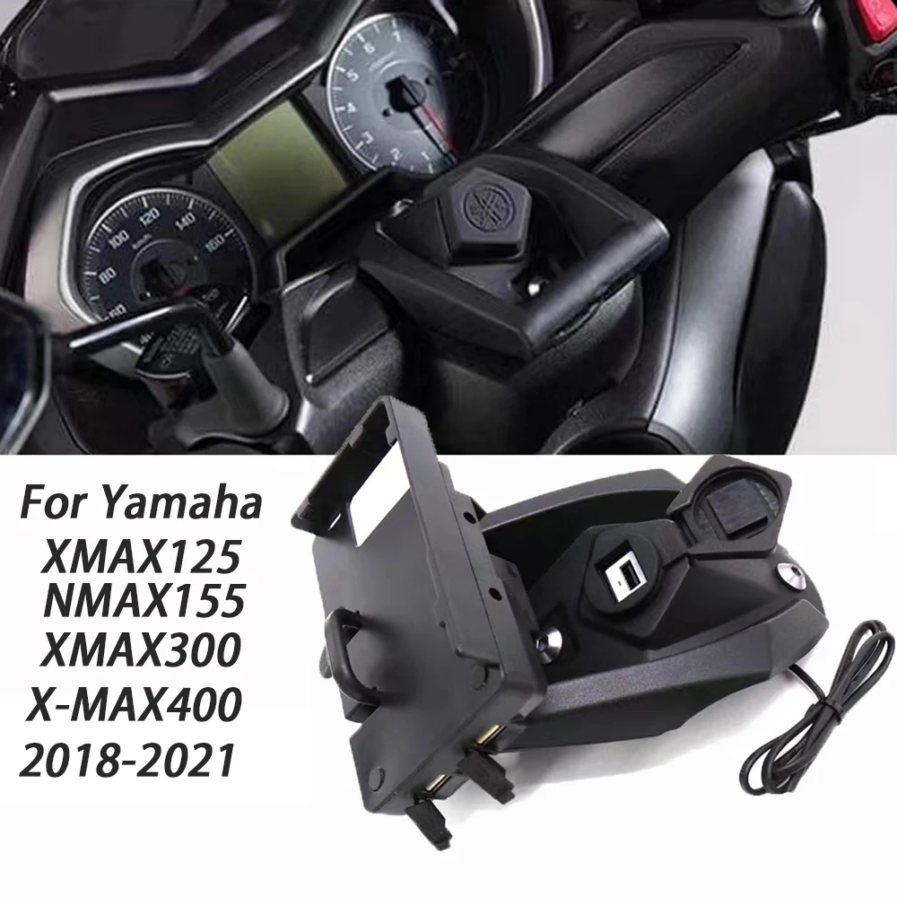 FOR YAMAHA N-MAX NMAX 125 155 NEW Motorcycle GPS Phone Navigation Bracket USB Charging Port Holder Mount 2021-