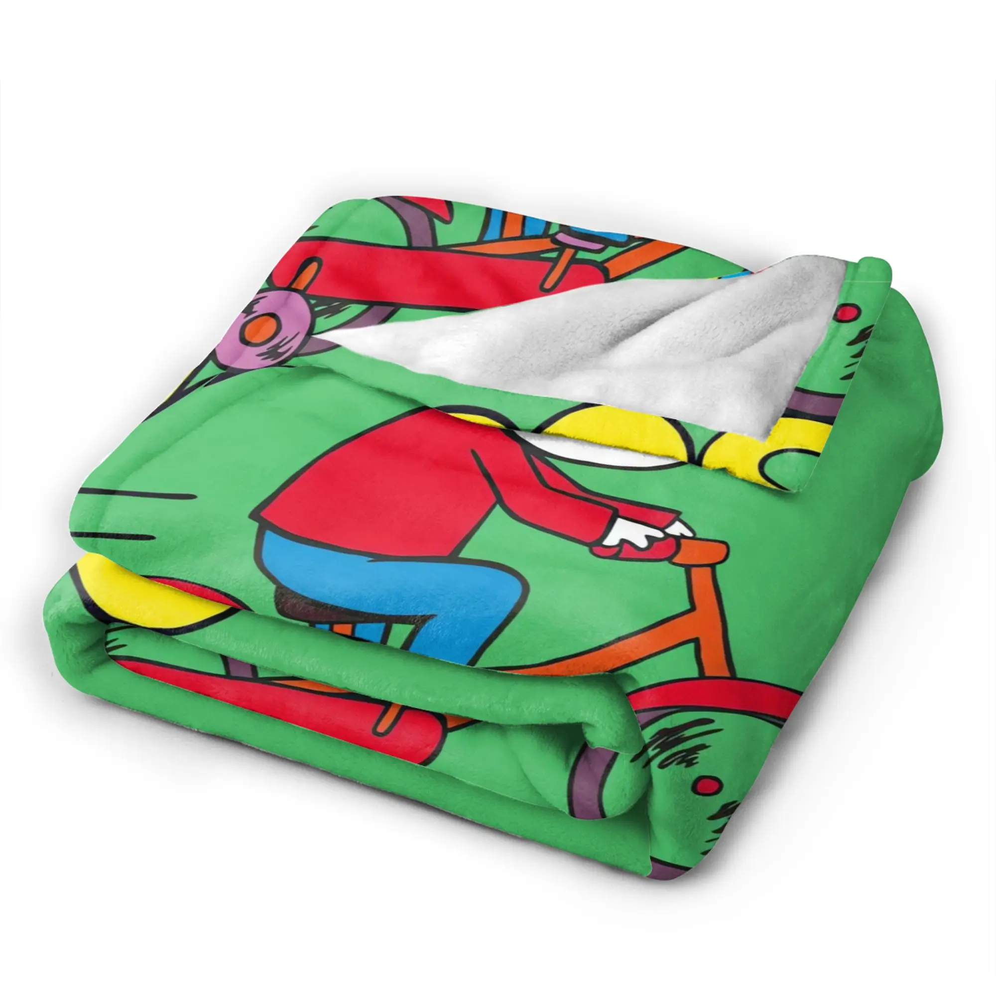 Simons Super Rabbit Flannel Blanket Winter  Super Soft Throw Blanket for Girls Boys Couch Chair Street Trend Bedspread Sofa Bed