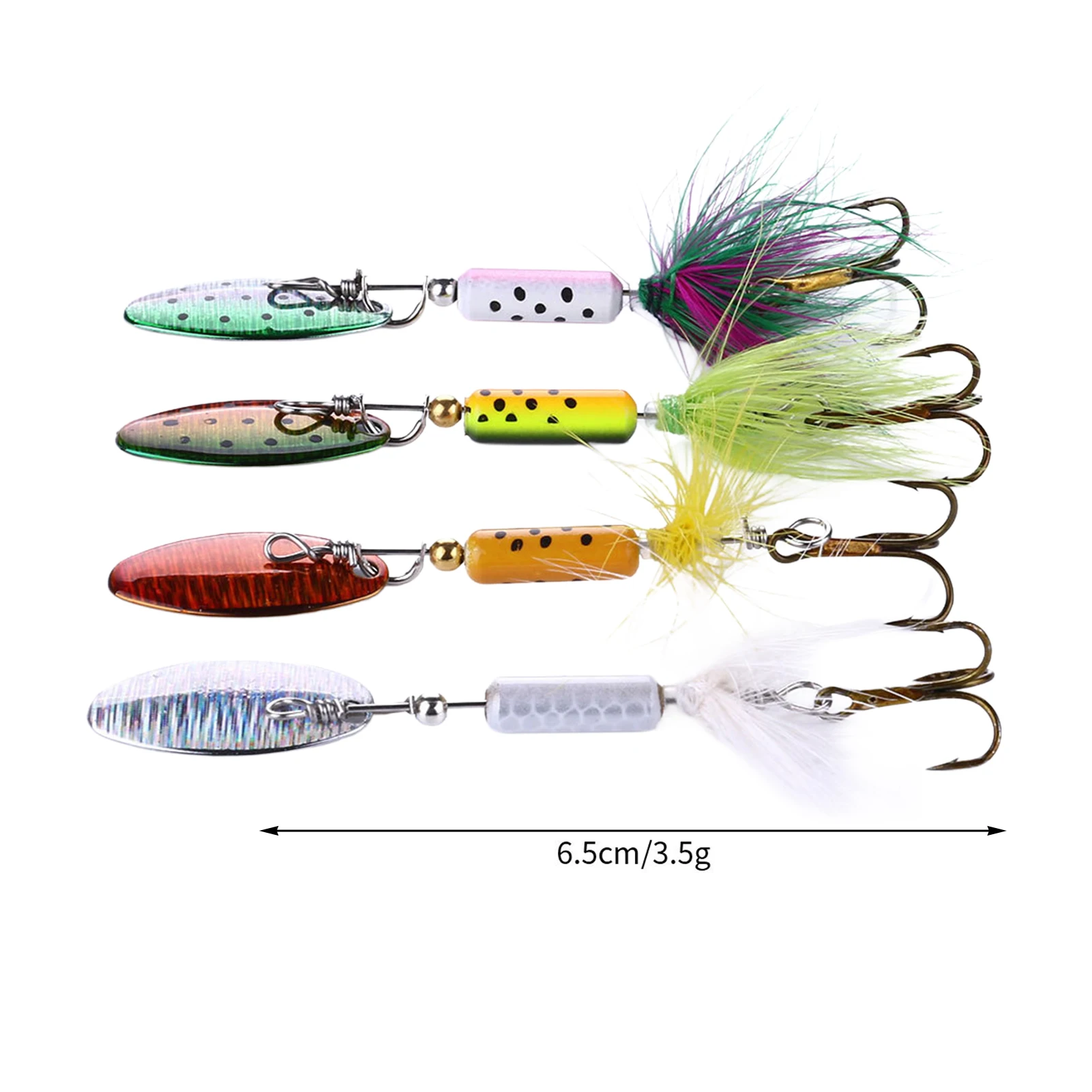 Spinnerbait metálico 3.5g para lubina blanca y lucio - imagen 4