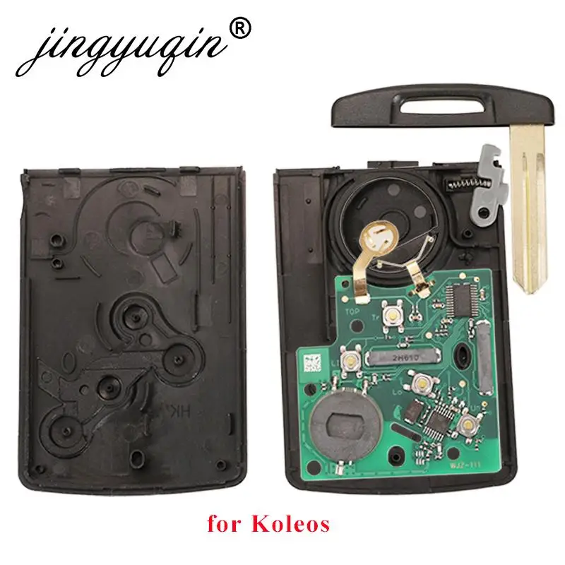 Jingyuqin inteligentna karta klucza systemu dla Renault Koleos 2009-2016 433MHz FSK ID46-PCF7952 pilot bezkluczykowy