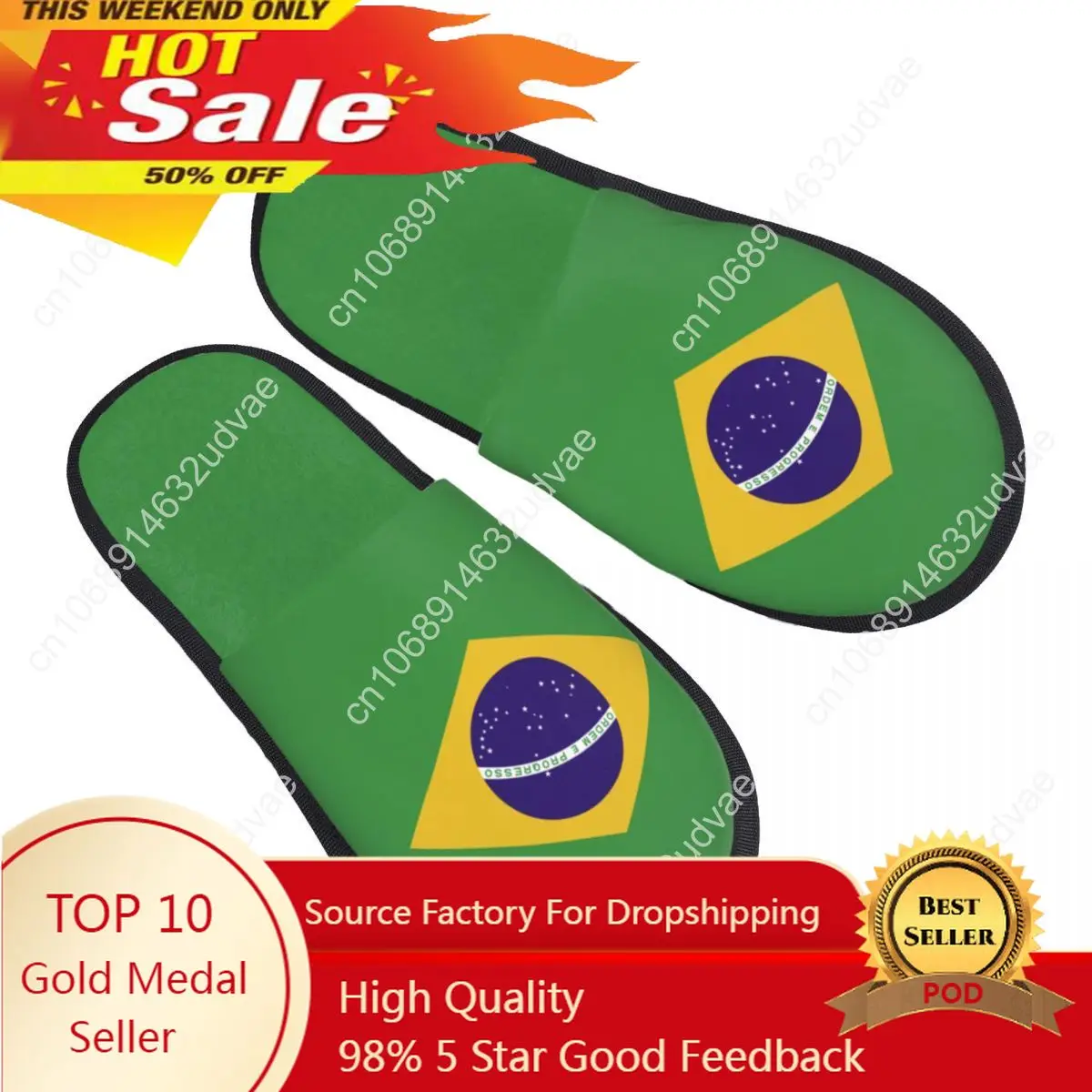 

Indoor Brazilian Flag Warm Slippers Winter Home Plush Slippers Fashion Home Soft Fluffy Slippers