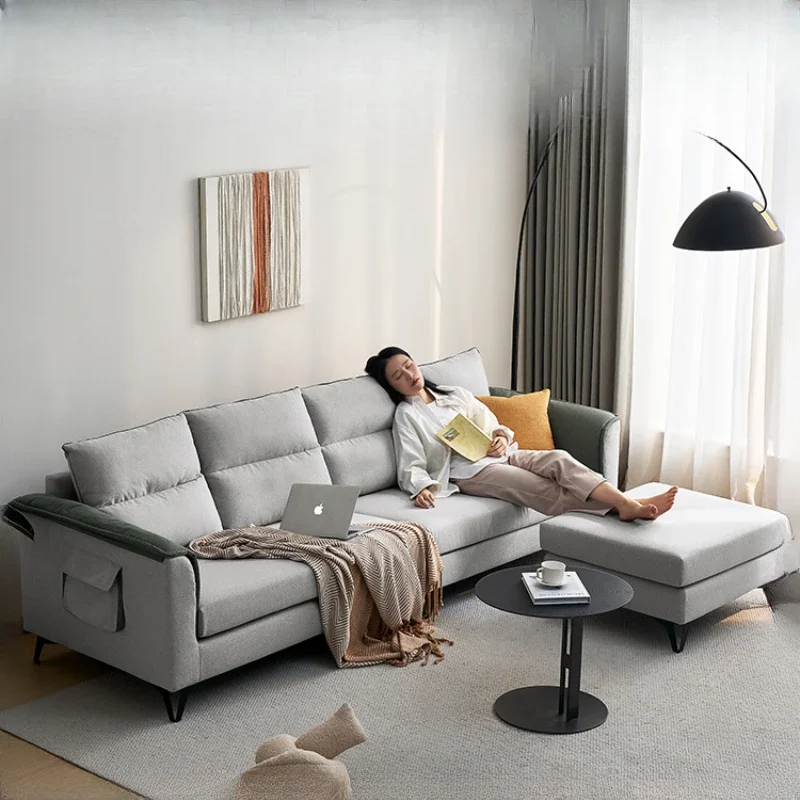 

Гостиной в скандинавском стиле, полный комплект, диван-кровать для сна, кресло с откидывающейся спинкой, удобный диван для взрослых, мебель для дома