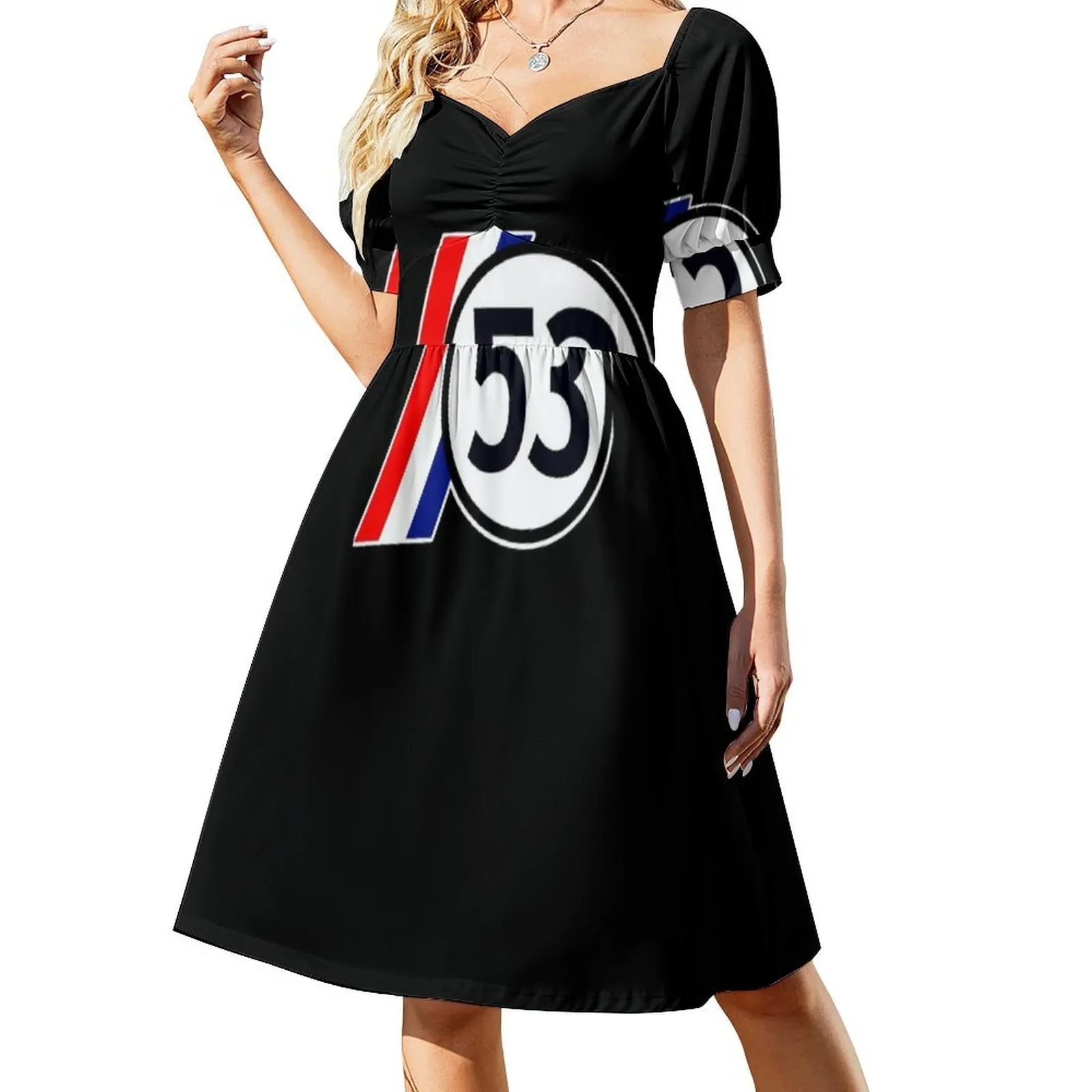 Herbie 53 The Love Bug Klassiek T-shirt Jurk - alternate angle