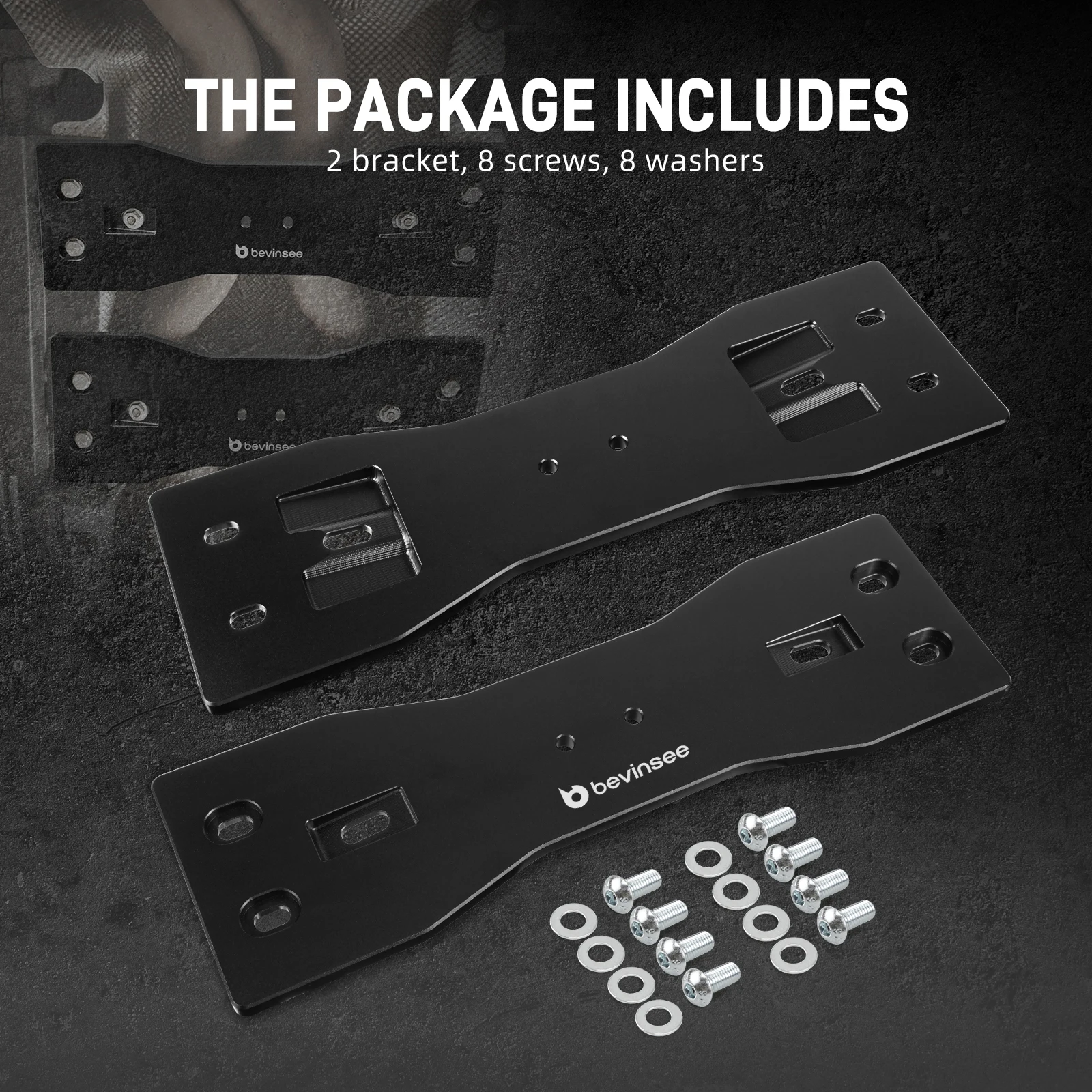 BEVINSEE 2PCS Chassis Lower Reinforcement Brace For BMW E46 E90 E92 E93 M3 E88 E87 X1 E84 X3 E83