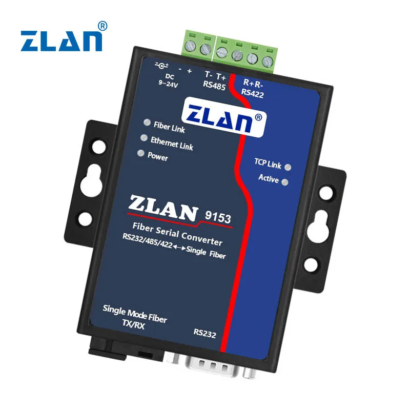 ZLAN9153 RRS232/485/422 to Optical Fiber converter