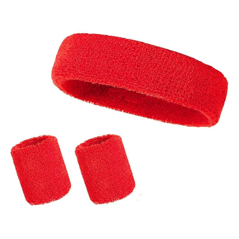 3PCs/set Sports Headband Sweatband Stretch Elastic Men Outdoor Sport Sweat Headband Wristband Women Gym Running Tennis Headwrap