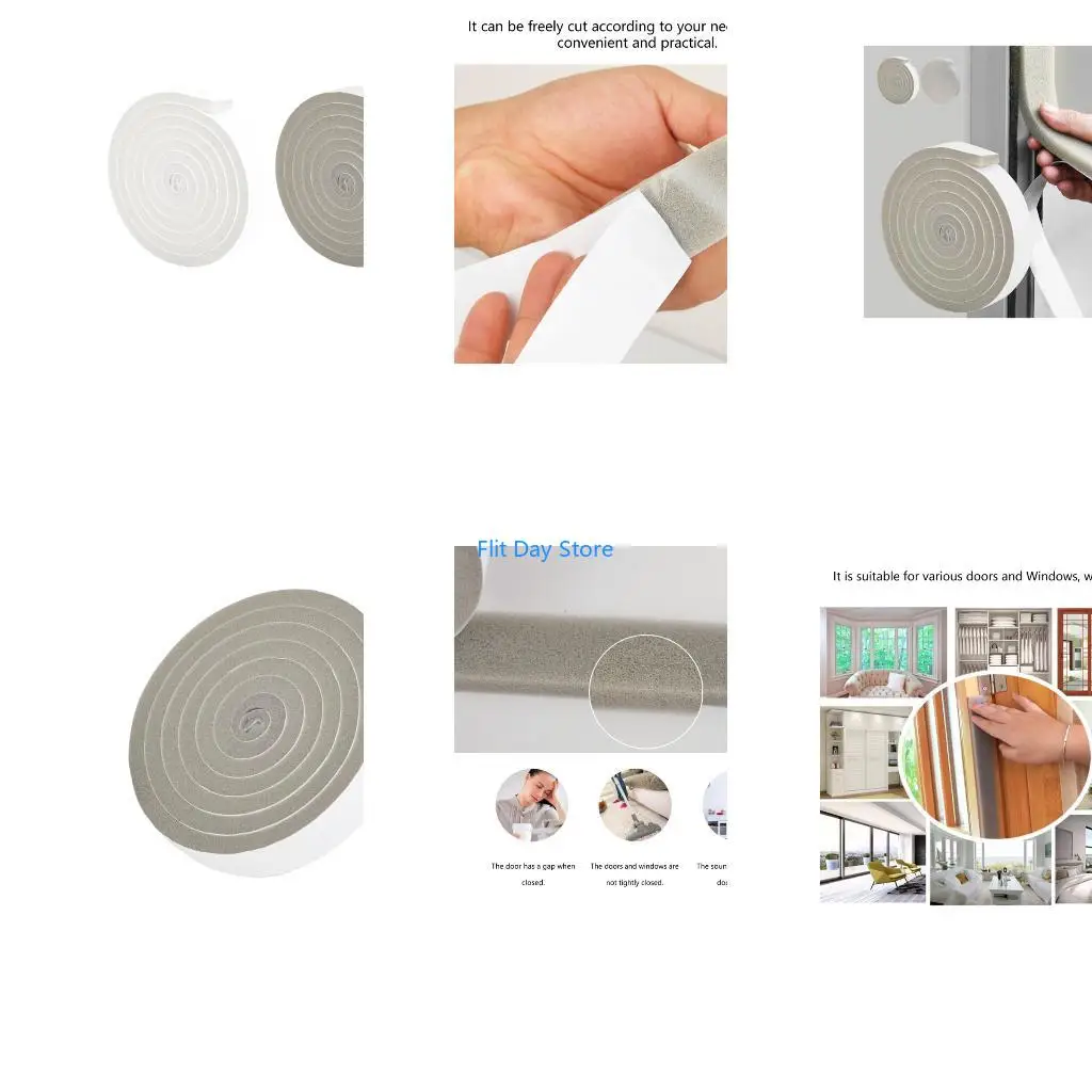 F92C Soundproofws Window Insulation Tape With Sponges Material Block Noise And Dusts For Home Improvement