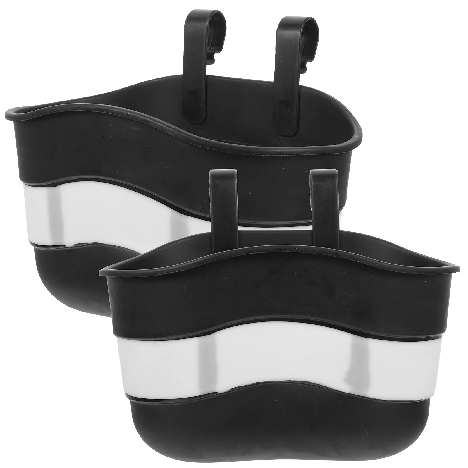 

2pcs Kids Bike Basket Scooter Storage Container Durable Plastic Front Handlebar Basket For Children Wide Capacity Bottle Snacks