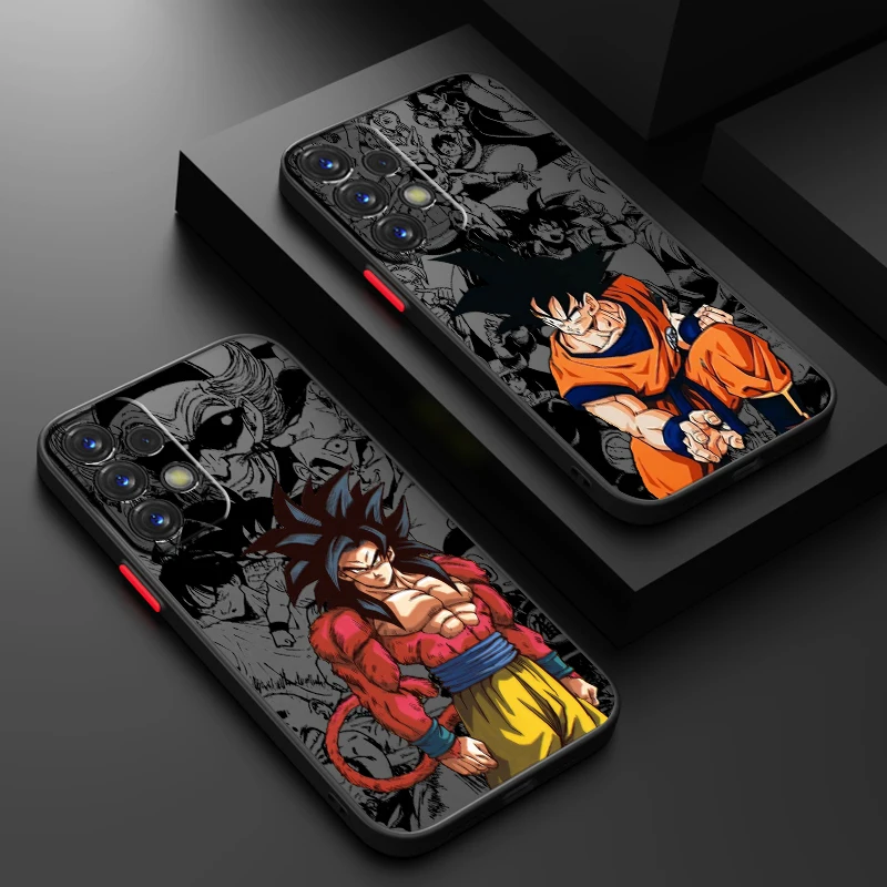 

Comic D-Dragon Ball Son Goku Frosted Translucent For Samsung A53 A52 A33 A32 A51 A71 A21S A13 A73 A50 A22 A12 5G Matte