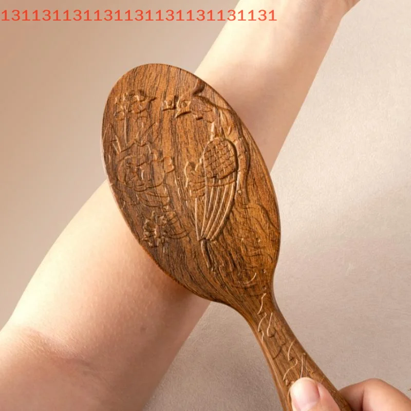 

Long Handled Massage Comb Scalp Head Meridian Comb Thickened Wide Wooden Comb 39 Teeth Head Massage And Gua Sha Tool