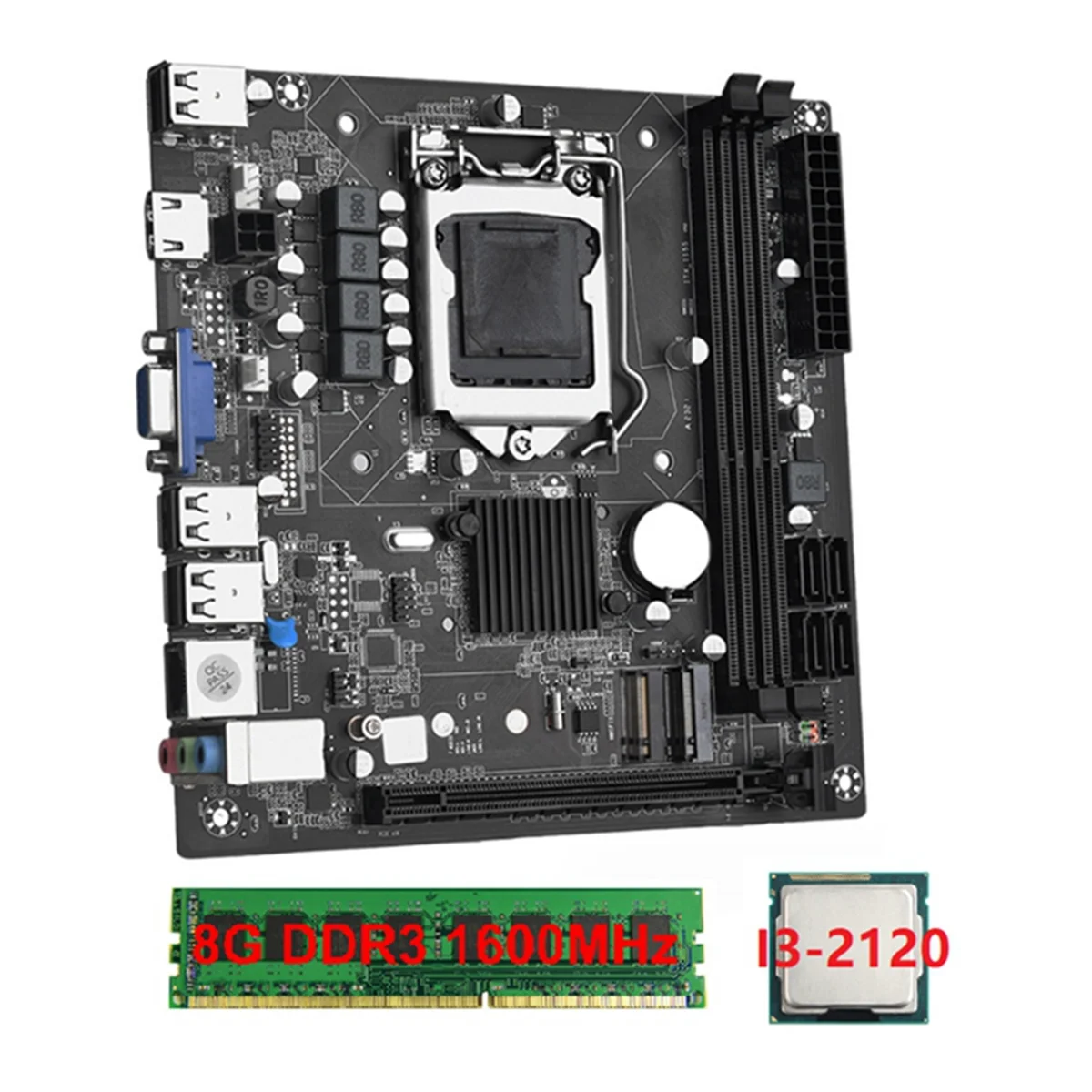 

ATP-ITX H61 Настольная материнская плата +I3 2120 + 1X8G DDR3 1600 МГц ОЗУ Процессор LGA 1155, поддержка до 16 ГБ слотов оперативной памяти, сетевая карта 100 м