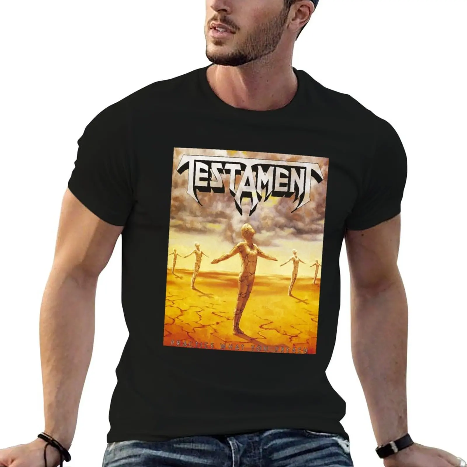

Band man cotton graphic Testament for shirts vintage shirt t t heavy Music T-Shirt Racerback man